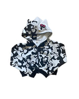 Y2K Cinnawrld Hooded Zipper Sweatshirt: Kawaii Anime Cotton Long Sleeve Sweater