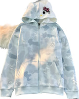 Y2K Cinnawrld Hooded Zipper Sweatshirt: Kawaii Anime Cotton Long Sleeve Sweater
