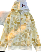 Y2K Cinnawrld Hooded Zipper Sweatshirt: Kawaii Anime Cotton Long Sleeve Sweater