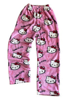 Girls' Soft Cotton-Blend Pajama Set with Cute Kitty Print